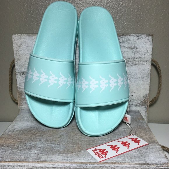 Kappa Shoes - Kappa Banda Adam 4 Slide UNISEX Sandals Green Aqua White Size 8 Brand New